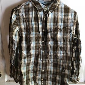 Boy’s Button Down Plaid Shirt
